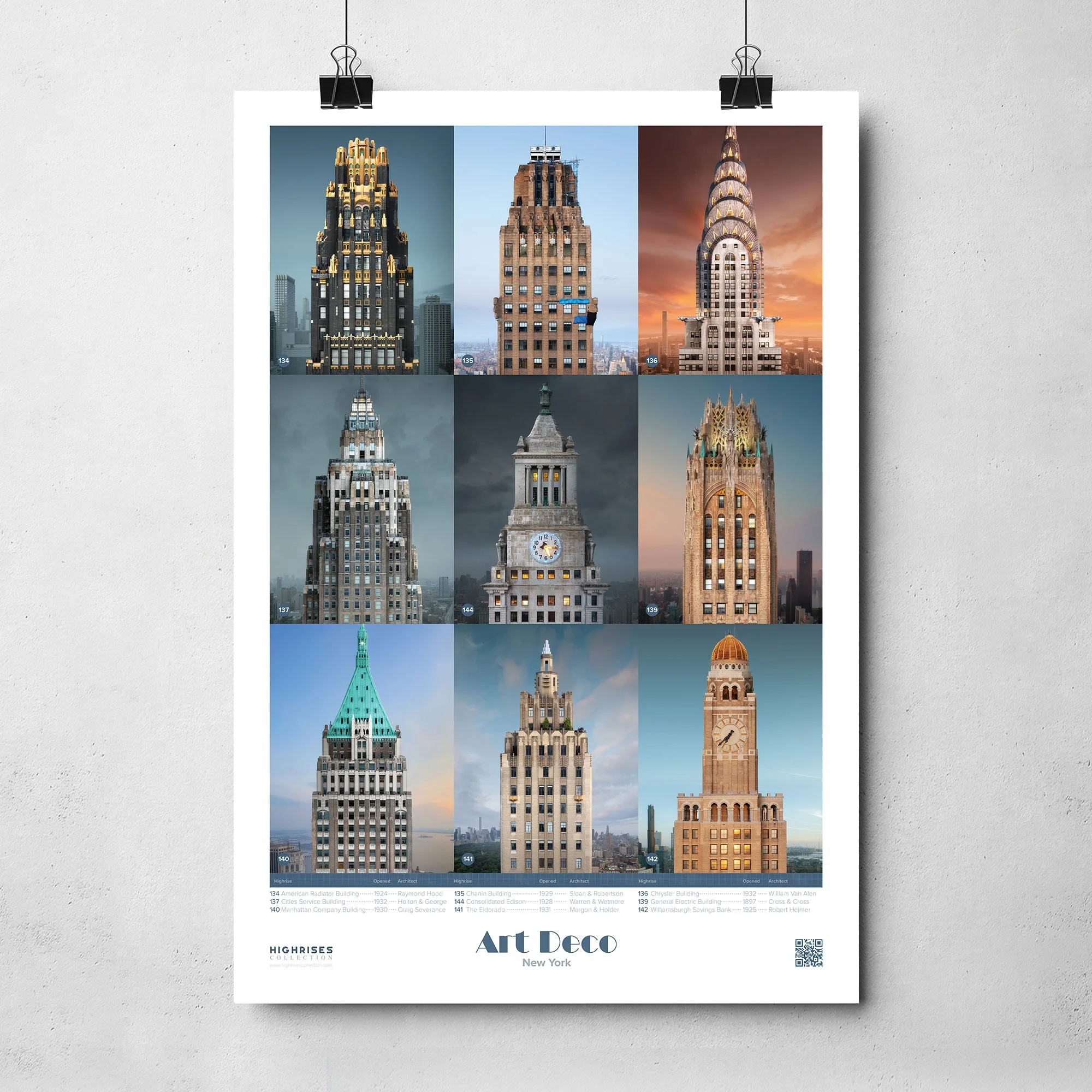 Art Deco Skyscrapers of New York - Collage Print. — HYTHA.CG